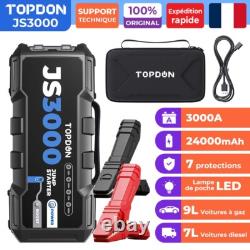 TOPDON JS3000 demarreur batterie voiture booster de démarrage jumpstarter 3000A
