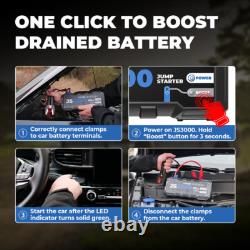 TOPDON JS3000 demarreur batterie voiture booster de démarrage jumpstarter 3000A