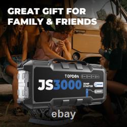 TOPDON JS3000 demarreur batterie voiture booster de démarrage jumpstarter 3000A TOPDON JS3000 demarreur batterie voiture booster de démarrage jumpstarter 3000A