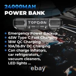 TOPDON JS3000 demarreur batterie voiture booster de démarrage jumpstarter 3000A