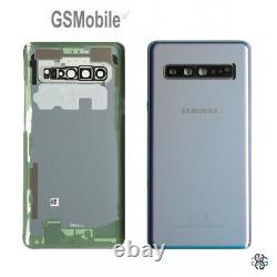 Tapa Trasera Back Battery Cover Lente Samsung Galaxy S10 5G G977F Plata ORIGINAL