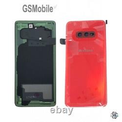 Tapa Trasera Battery Cover Lente Camara Red Samsung Galaxy S10 G973F ORIGINAL
