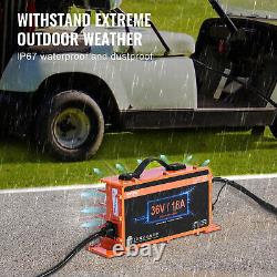 VEVOR Chargeur de batterie pour voiturette golf 36 V 18 A pour EZGO Style D IP67
