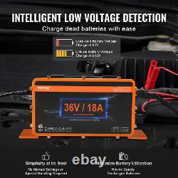 VEVOR Chargeur de batterie pour voiturette golf 36 V 18 A pour EZGO Style D IP67