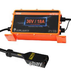 VEVOR Chargeur de batterie pour voiturette golf 36 V 18 A pour EZGO Style D IP67