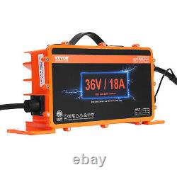 VEVOR Chargeur de batterie pour voiturette golf 36 V 18 A pour EZGO Style D IP67