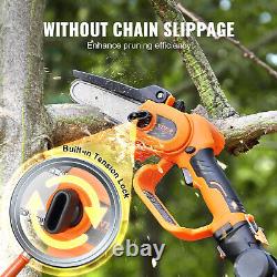 VEVOR Élagueuse à Perche Sans Fil Tronçonneuse Batterie 20V 2Ah 13cm? Long 2,43m