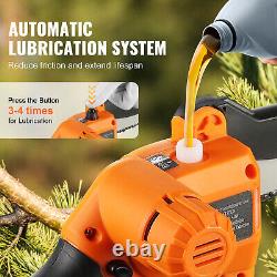 VEVOR Élagueuse à Perche Sans Fil Tronçonneuse Batterie 20V 2Ah 13cm? Long 2,43m