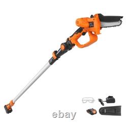 VEVOR Élagueuse à Perche Sans Fil Tronçonneuse Batterie 20V 2Ah 13cm? Long 2,43m