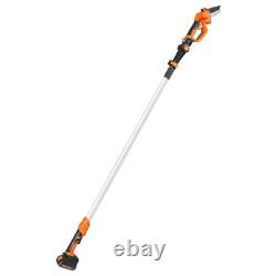 VEVOR Élagueuse à Perche Sans Fil Tronçonneuse Batterie 20V 2Ah 13cm? Long 2,43m