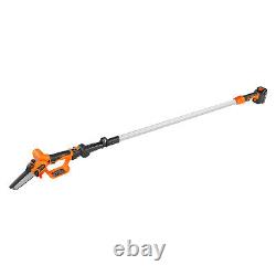 VEVOR Élagueuse à Perche Sans Fil Tronçonneuse Batterie 20V 2Ah 13cm? Long 2,43m