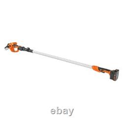 VEVOR Élagueuse à Perche Sans Fil Tronçonneuse Batterie 20V 2Ah 13cm? Long 2,43m
