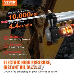 VEVOR Pistolet à Graisse Électrique Sans Fil Batterie 20 V 2,0 Ah 82,74 MPa Étui