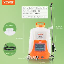 VEVOR Pulvérisateur Électrique à Dos à Batterie Réservoir 15L 4,1L/min 0-6,2bar