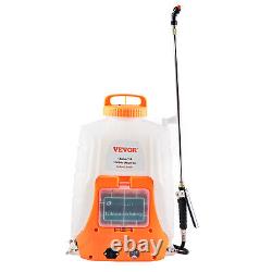 VEVOR Pulvérisateur Électrique à Dos à Batterie Réservoir 15L 4,1L/min 0-6,2bar