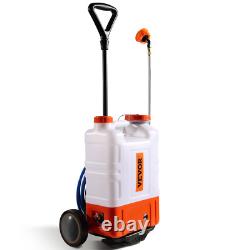 VEVOR Pulvérisateur à dos alimenté par batterie avec roue réservoir 15L 0-94PSI