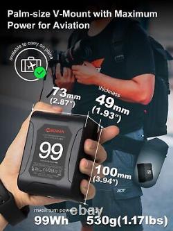 V Mount Batterie Moman Power99 Mini V-Lock Batteries 99Wh/144V avec Deux Sort