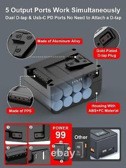 V Mount Batterie Moman Power99 Mini V-Lock Batteries 99Wh/144V avec Deux Sort