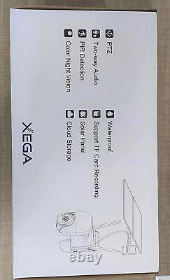 XEGA 3G/4G LTE Caméra Surveillance Solaire avec 20W Panneau Solaire 2K Caméra