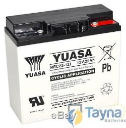 Yuasa REC22-12 batterie de golf Trolly, 12V 22AH, 18 trous, Powakaddy